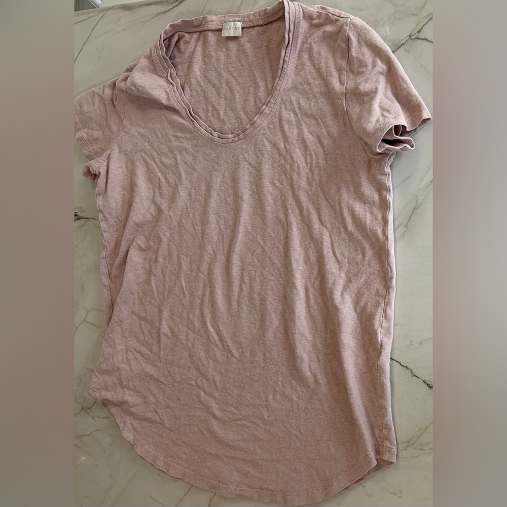 Poetry Hemp Scoop Neck Shirt Women’s Size 8 Pink Blush